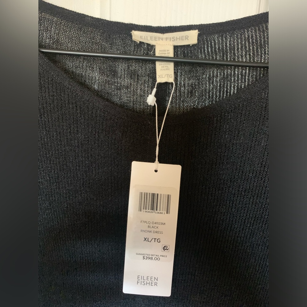 Eileen Fisher black sweater dress XL NWT - Picture 4 of 9